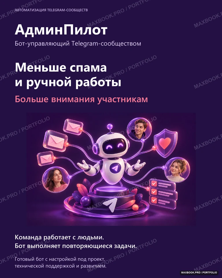 АдминПилот — презентация Telegram-бота — обложка проекта